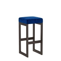 Hoker tapicerowany loft - Granatowy