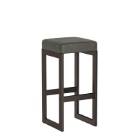 Hoker tapicerowany loft - Czarny ekoskóra  