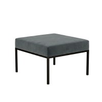 Podnóżek pufa industrialna loft grafitowy