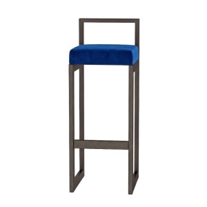 Hoker tapicerowany z oparciem granatowy.jpg