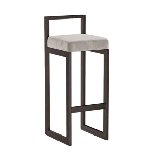 Hoker tapicerowany z oparciem - Kaszmir