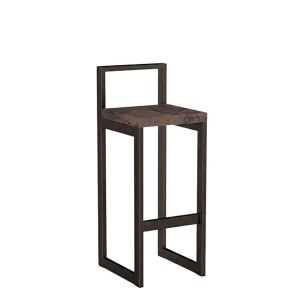 Metalowy Hoker loft z oparciem - Beton rdzawy