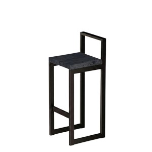 Hoker z oparciem beton czarny