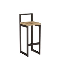 Metalowy Hoker loft z oparciem - Evoke