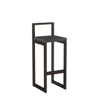 Metalowy Hoker loft z oparciem - Grafit