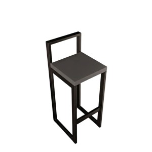 Grafit hoker z oparciem grafit