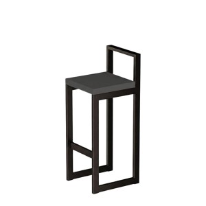 Grafit hoker z oparciem grafit