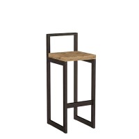 Metalowy Hoker loft z oparciem - Wotan