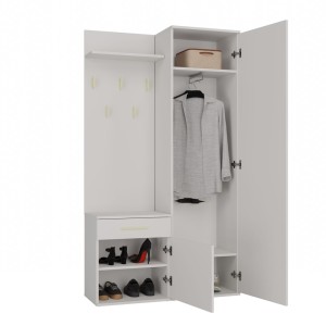 Garderoba do przedpokoju z lustrem - Kaszmir