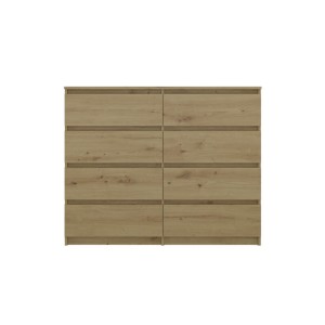 Komoda z 8 szufladami - Dąb Artisan