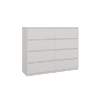 Komoda z 8 szufladami - Biała