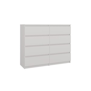 Komoda z 8 szufladami - Biała