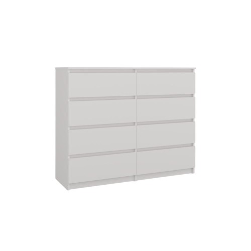 Komoda z 8 szufladami biała