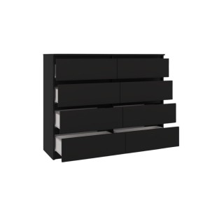 Komoda z 8 szufladami czarna