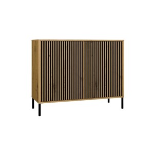 Komoda z frontem ryflowanym Rosa - Dąb Artisan