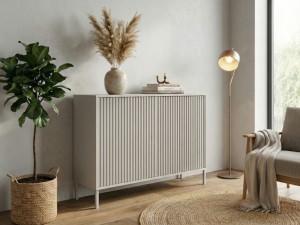 Komoda z frontem ryflowanym Rosa kaszmir