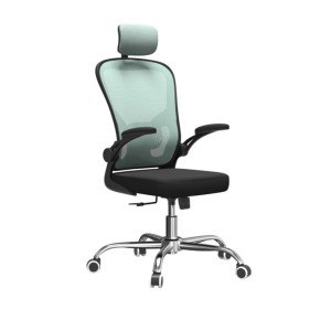 Fotel obrotowy z zagłówkiem - Niebieski