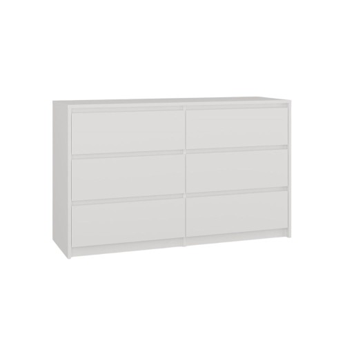 Komoda z 6 szufladami biała