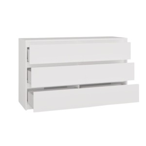 Komoda z 6 szufladami biała