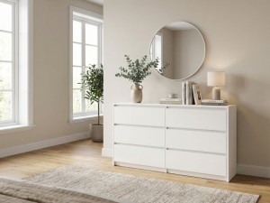 Komoda z 6 szufladami biała