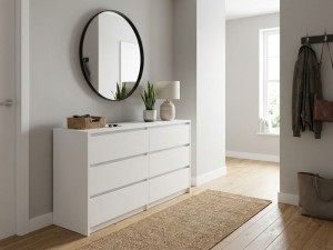 Komoda z 6 szufladami biała