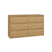 Komoda z 6 szufladami - Dąb artisan