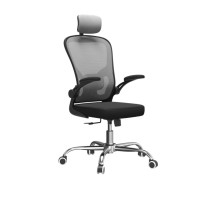 Fotel obrotowy z zagłówkiem - Szary