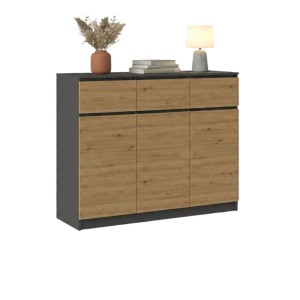 Komoda z 3 szufladami dąb artisan/antracyt