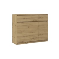 Komoda z 3 szufladami - Dąb Artisan