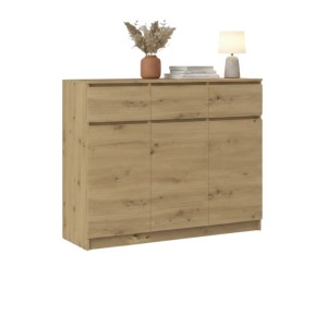 Komoda z 3 szufladami - Dąb Artisan