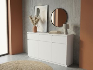 Komoda z 3 szufladami - Biała
