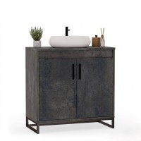 Szafka pod umywalkę - Beton czarny