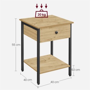 Stolik nocny dąb artisan wymiary