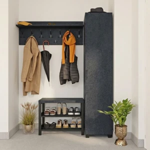 Wieszak poziomy - beton czarny