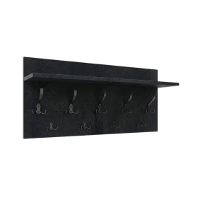 Wieszak ścienny - Beton czarny - Na ubrania 