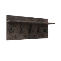 Wieszak ścienny - Beton rdzawy - Na ubrania   