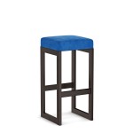 Hoker tapicerowany loft - niebieski