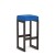 Hoker tapicerowany loft - niebieski