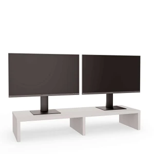 Podwójna podstawka pod monitor - Biała