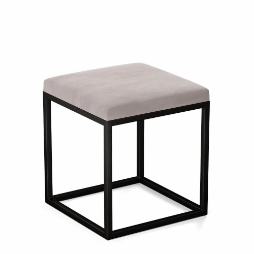 Pufa metalowa - jasny szary