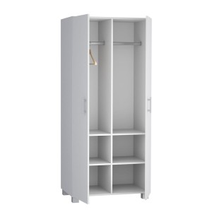 Szafa z dwoma drążkami i czterema półkami