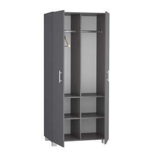 Szafa z dwoma drążkami i czterema półkami