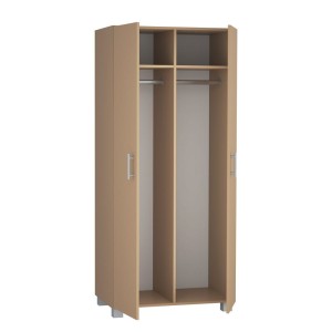 Szafa z dwoma drążkami i dwiema półkami