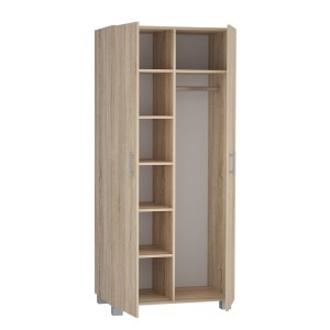 Szafa z drążkiem i sześcioma półkami