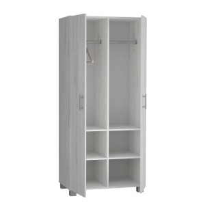 Szafa z dwoma drążkami i czterema półkami