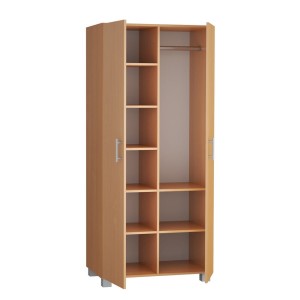 Szafa z drążkiem i siedmioma półkami