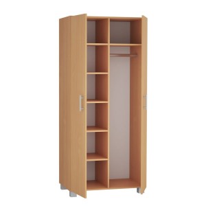 Szafa z drążkiem i sześcioma półkami