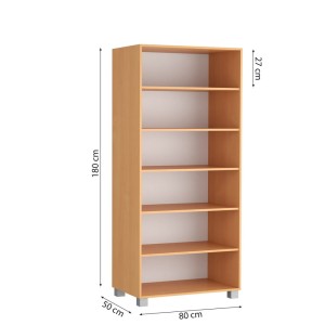 Regał podwójny - wymiary