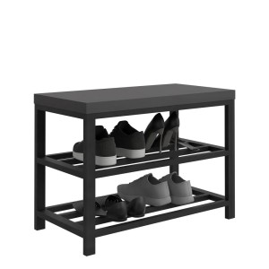 Stojak metalowy na buty - Czarny