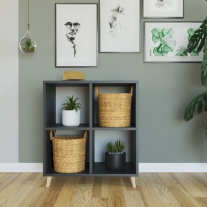 Regał skandynawski kostka czarny - 1.jpg